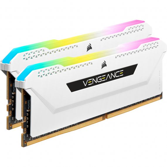 Модуль пам'яті для комп'ютера DDR4 16GB (2x8GGB) 3600 MHz Vengeance RGB Pro SL White Corsair (CMH16GX4M2D3600C18W) | Зображення 2