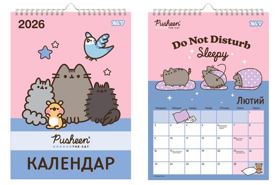 Календар-планер "Pusheen" 270269 настінний на 2026р., А3 Yes | Зображення 1
