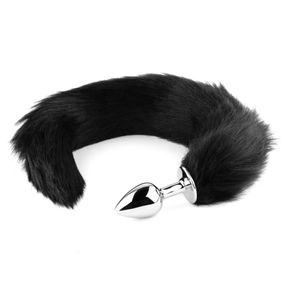 Анальна пробка - Fox Tail Black, XL