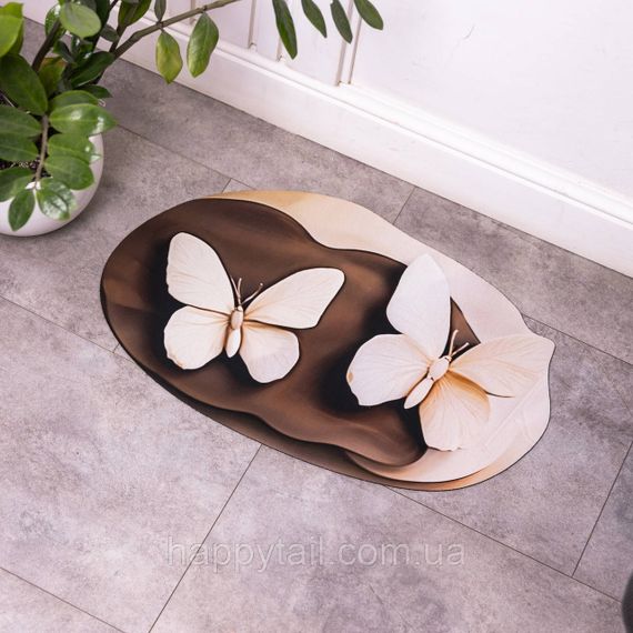 Коврик для ванной диатомитовый с 3D-эффектом Hover Bloom 58х38 см — влаговпитывающий Коричневый | Зображення 2