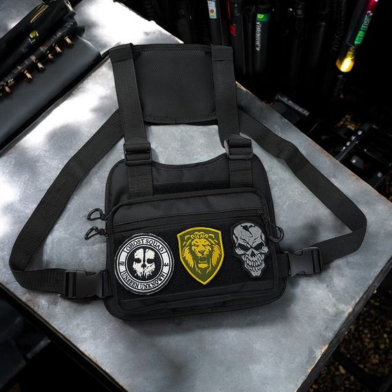 Тактична нагрудна сумка з патч-панеллю, сумка чоловіча розгрузочна, розгрузка жилет | Зображення 1