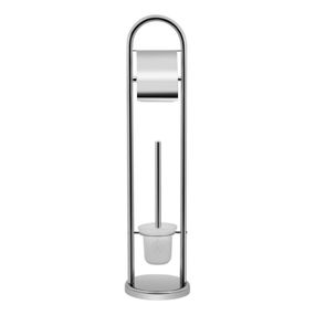 Ершик напольный с держателем для туалетной бумаги Lidz (CRM)-121.05.07