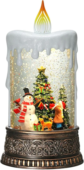 Ночник новогодний Свеча XMAS WDL-23016B 10087, снеговик