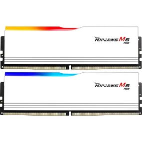Модуль памяти для компьютера DDR5 64GB (2x32GB) 6000 MHz Ripjaws M5 RGB Matte White G.Skill (F5-6000J3040G32GX2-RM5RW)
