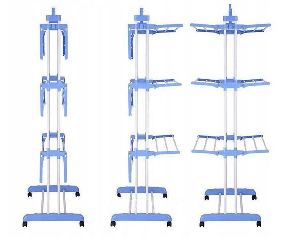 Сушарка складна для білизни GARMENT RACK Вертикальна пересувна стійка-сушарка для сушіння речей та білизни, на коліщатках | Зображення 2