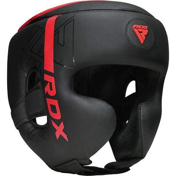 Шолом боксерський  RDX F6 KARA Matte Red L (капа в комплекті) | Зображення 1