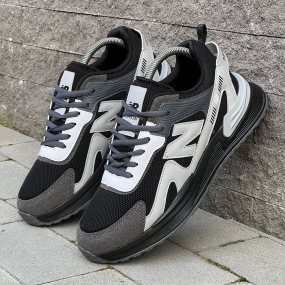 Кросівки New Balance матеріал текстиль/замш колір сірий,чорний, білий | Зображення 2
