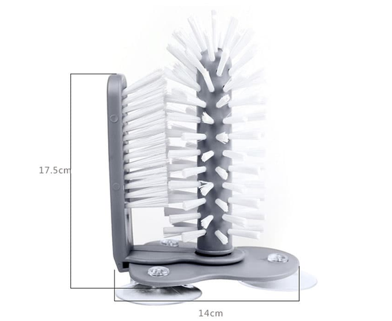 Щётка для мытья стаканов и бутылок Multi-Function Suction Cup Brush, стеклоотмыватель | Зображення 7