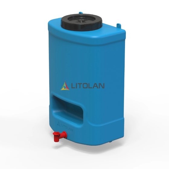 Рукомийник літній 20л 180*300*470мм 1 шар синій LITOLAN | Зображення 2