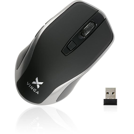 Мишка Vinga MSW-909 Silent black-grey | Зображення 1