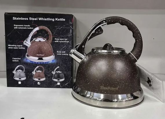 Чайник із гранітним покриттям зі свистком Haus Roland HR 704-5 3,5 л із нержавіючої сталі | Зображення 2