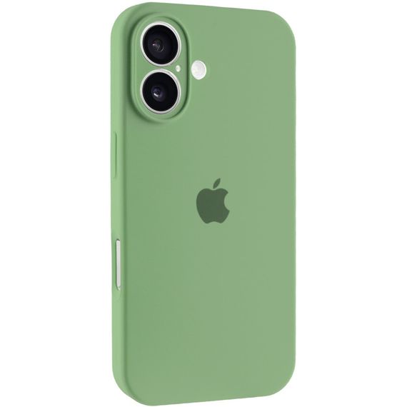 Чехол Silicone Case Full Camera Protective (AA) для Apple iPhone 16 Plus (6.7") Мятный / Mint