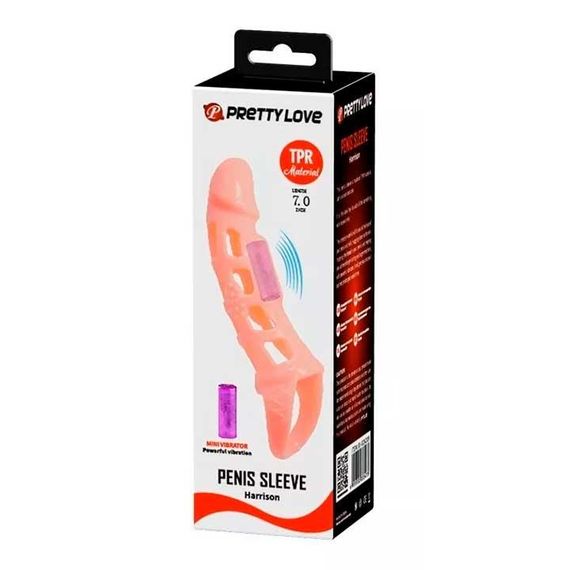 Насадка з вібрацією для збільшення пінису Petty Love — 18 см | Зображення 1