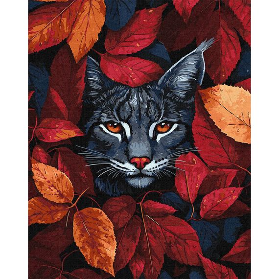 Картина за номерами "Осіння рись" KHO6699, 40x50 см