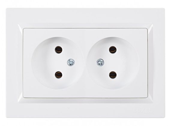 Розетка внутренняя 2-я без заземления (белая) IP20 Latina Ny95000159