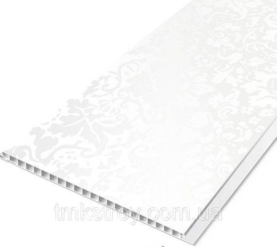 Пластиковая панель Ницца White EX 07.07 ТМ Exclusive 250*7*3000/6000мм