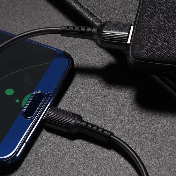 Дата кабель Borofone BX16 USB to Type-C (1m) Черный | Зображення 3