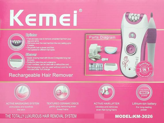 Многофункциональный электрический эпилятор Kemei KM-3066 ∙ Эпилятор 6 в 1 Kemei KM-3066 для бритья | Зображення 5