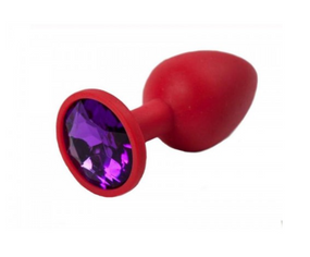 Анальная пробка, Red Silicone, Amethyst S sexstyle