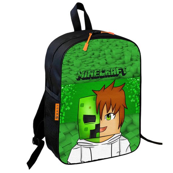 Рюкзак школьный детский 36х27см Майнкрафт Крипер "Minecraft" с принтом для мальчика (00582)