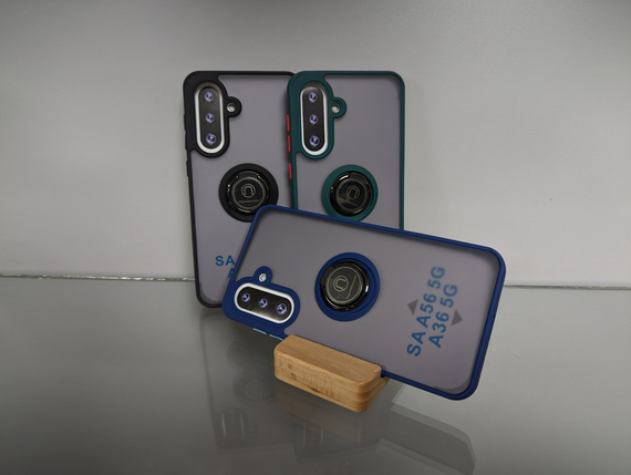 Чохол накладка для Samsung A36 Goospery Ring Magnet синій