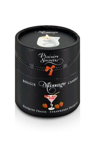 Массажная свеча Plaisirs Secrets Strawberry Daiquiri (80 мл) подарочная упаковка, керамический сосуд sexstyle | Зображення 2