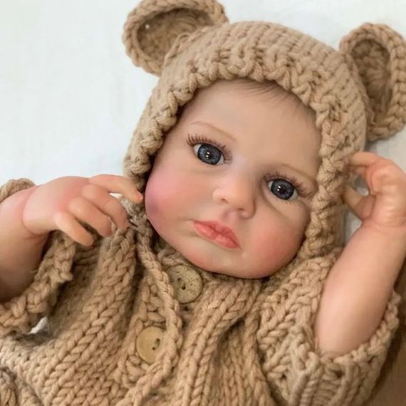 Силіконова Колекційна Лялька Реборн Немовля Новонароджена Дівчинка Пупс Мінні (Вінілова Лялька) 50 см Reborn | Зображення 3