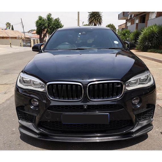 Накладка на передній бампер Карбон V2 (для F86) для BMW X6 F-16 2014-2019 рр | Зображення 3