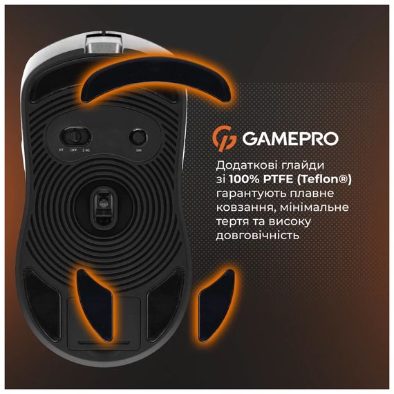Мишка GamePro Genesis Ranker Wireless/Bluetooth/USB White (GM012W) | Зображення 6