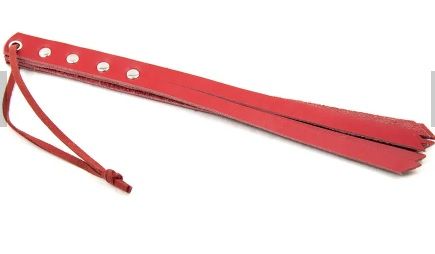 Флоггер DS Fetish mini leather flogger red | Зображення 1