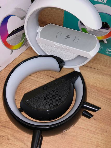 Умный светильник/ Ночник c беспроводной зарядкой для телефона/Bluetooth-колонка | Зображення 3