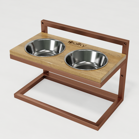 Миски на регулируемой подставке для средних собак Hollky Flex M (2 × 0.85 л) FM-422530-GLNT