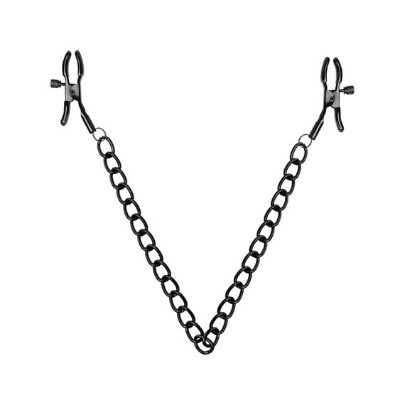 Затискачі для сосків Bedroom Fantasies Nipple Clamps with Chain Чорні One Size