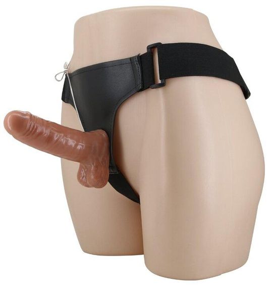 Страпон з вібрацією Ultra Passionate Harness Realdeal Penis 6.2" - Brown, BW-022064Z sexstyle | Зображення 2