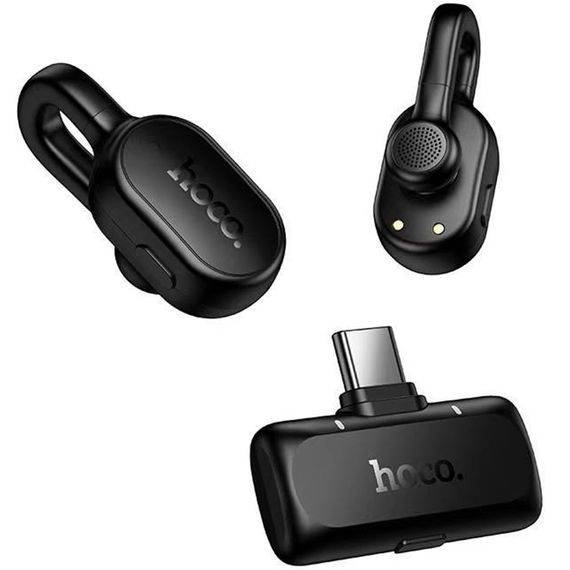 Петличний бездротовий мікрофон Hoco L27 Ice Type-C Black | Зображення 4