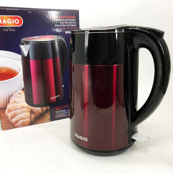 Чайник красивий електричний MAGIO, Електричний чайник з індикатором живлення, Електрочайник сталь ZB-97 | Зображення 8