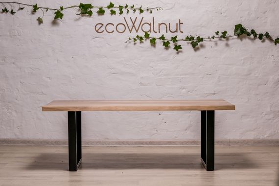 Ореховый кофейный стол для чаепития EcoWalnut с живыми краями M | Зображення 1