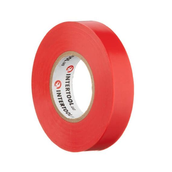 Стрічка ізоляційна 0.15 мм*17 мм*25 м червона INTERTOOL IT-00601 | Зображення 2