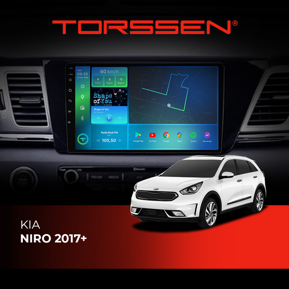 Штатна магнітола Torssen Kia Niro 2017+ F9464 4G Carplay DSP