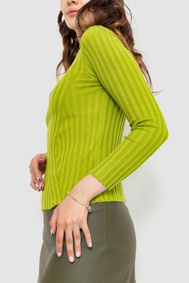 Гольф жіночий однотонний, колір оливковий, 204R038 | Зображення 2