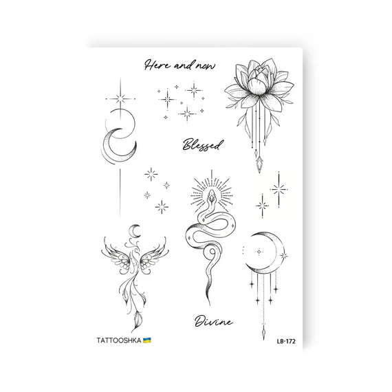 Тату тимчасове BALANCE Tattooshka LB-172 Чорний shop (4825800012062)