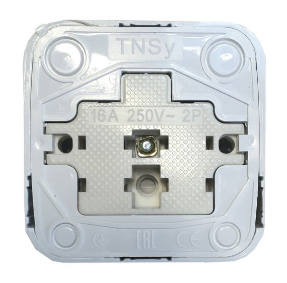 Розетка внешней установки 1-я б/з белая IP20 Lemur Ny95000981 | Зображення 1