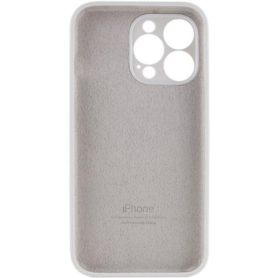 Чехол Silicone Case Full Camera Protective (AA) для Apple iPhone 14 Pro (6.1") Белый / White | Зображення 3