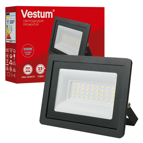 Світлодіодний прожектор LED Vestum 30W  6500K 180-260V IP65 1-VS-3015