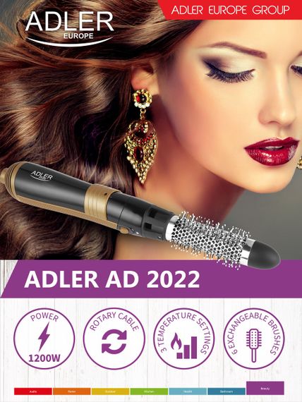Мультистайлер для волосся 6 в 1 Adler AD 2022 з насадками для укладання волосся | Зображення 8