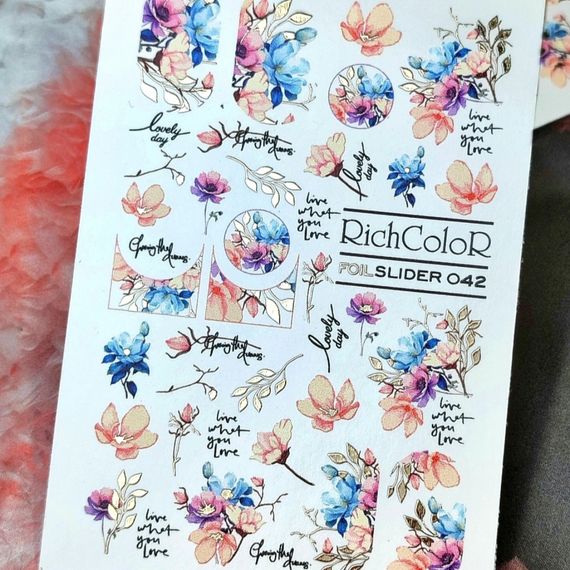 Фольгований слайдер RichColor 042 на водяній основі (6.5x9.5см) | Зображення 1