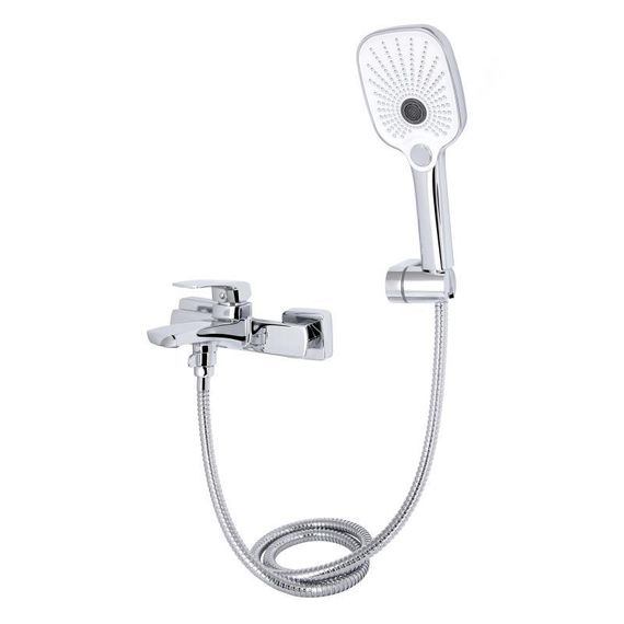 Змішувач для ванни Qtap Tern (c душевым гарнитуром) QTTER259CRM47586 Chrome | Зображення 2