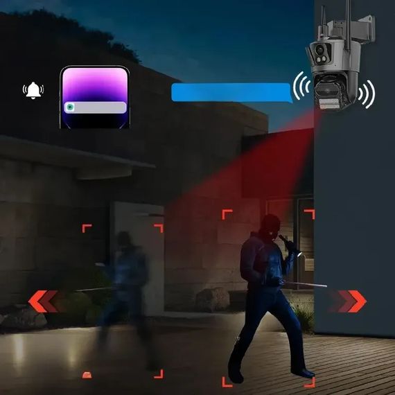 Потрійна IP-камера з нічним баченням XPRO Rotation P12 (234573632_2322) | Зображення 2