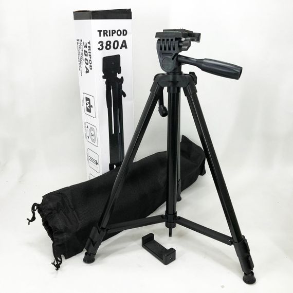Штатив для камери, телефону, трипод, тринога TriPod 380A 0.50-1.35м, Штатив розкладний для фото | Зображення 1