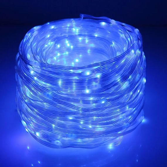 ПРОЗРАЧНЫЙ провод Гирлянда 500 (450*25*4501*25м ) Синий XL-53-5 ∙ Гирлянда LED 500 прозрачный провод 450+25+4501+25 м синий свет | Зображення 2